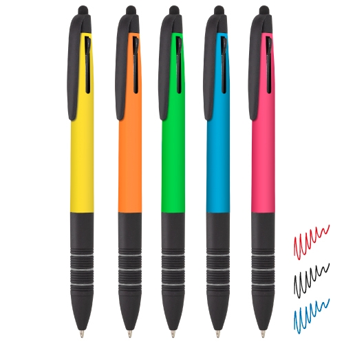 Stylo 3 Couleurs Fluo Personnalisé IMPACT
