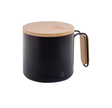Mug Thermos Couvercle Poignée Bambou Personnalisé GRABOO