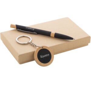 Coffret Stylo Porte-clés Bambou personnalisé COSTA