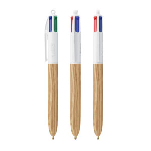 Stylo BIC® 4 Couleurs® Wood Style personnalisé