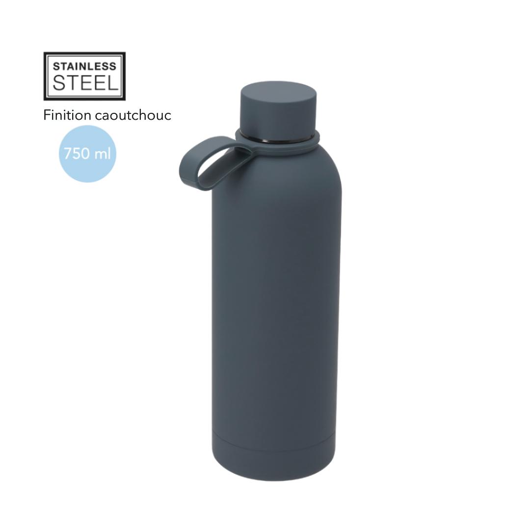 Gourde Inox Finition Caoutchouc personnalisé CANECO