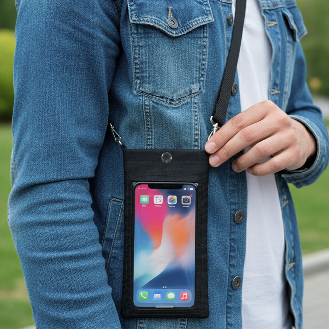 Pochette Smartphone Bandoulière Fenêtre Tactile personnalisée HUNAR – Image 6