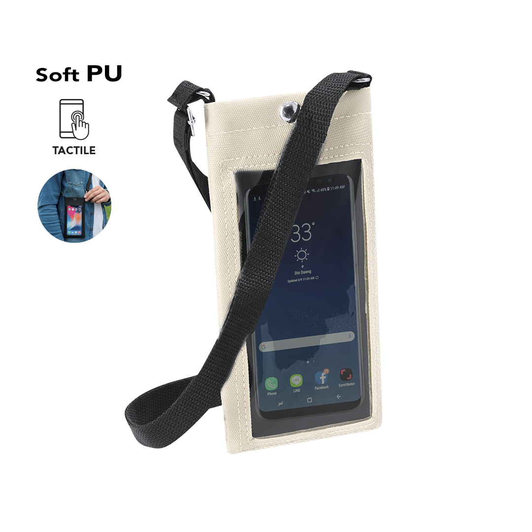 Pochette Smartphone Bandoulière Fenêtre Tactile personnalisée HUNAR