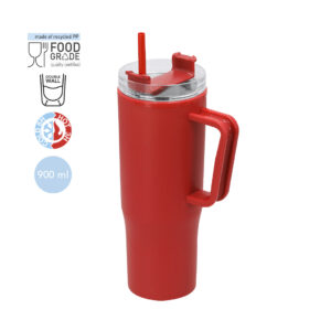 Mug Isotherme Paille et Poignée personnalisé GABRION