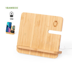 Chargeur Sans Fil Bois 3 en-1 personnalisé HAMSY