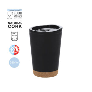 Mug Isotherme Base Liège & Couvercle personnalisé DOYLE