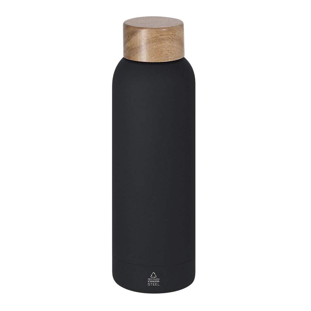 Gourde Acier Inox & Bois Acacia personnalisée COSMIX