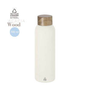 Gourde Acier Inox & Bois Acacia personnalisée COSMIX