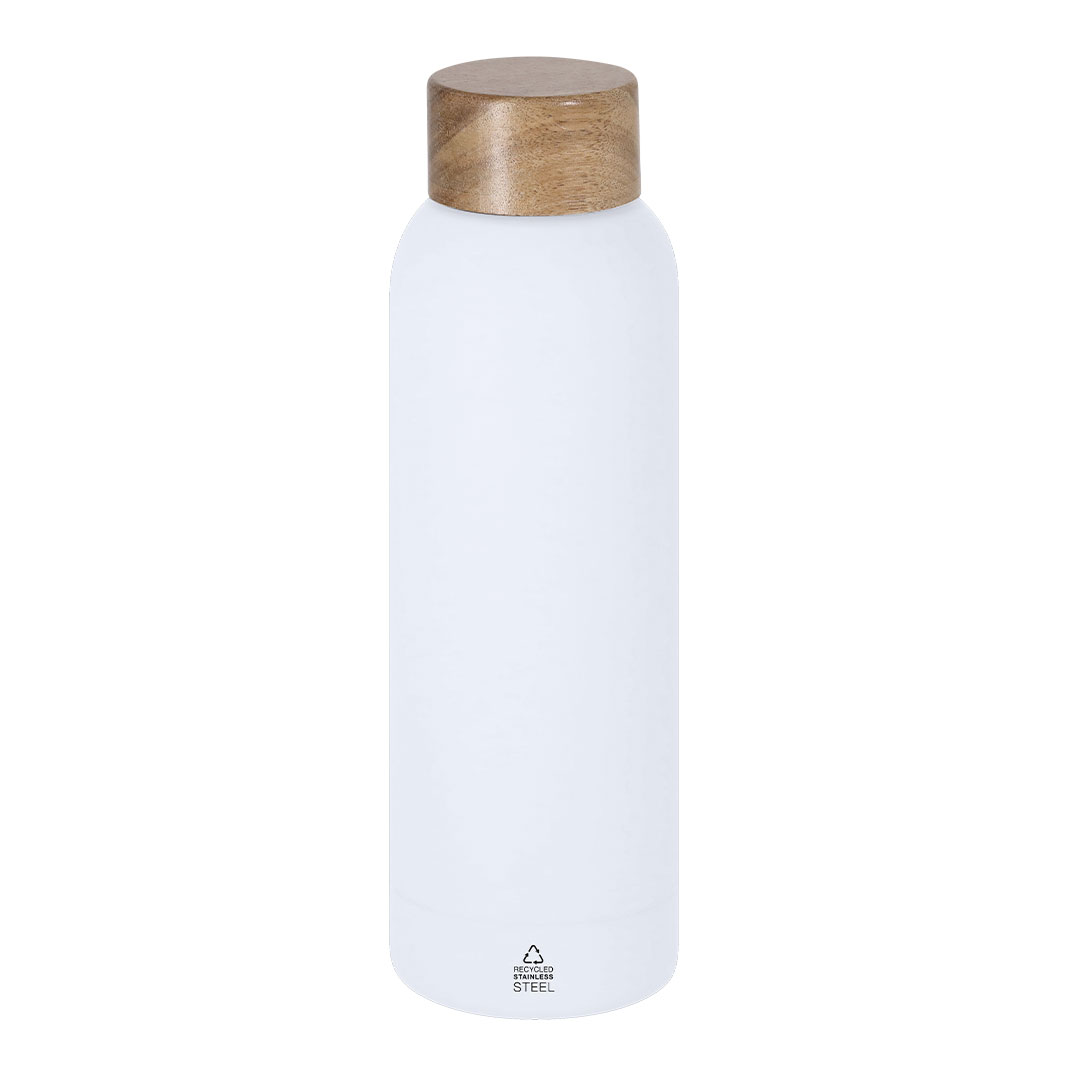 Gourde Acier Inox & Bois Acacia personnalisée COSMIX