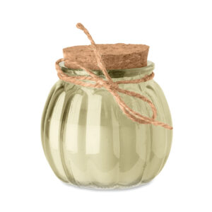Bougie Parfumée Verre Couvercle Liège Personnalisée PUMKIN