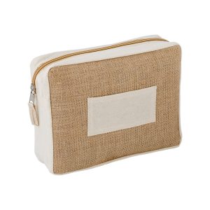 Trousse de Toilette Coton Jute Personnalisée POUSSY