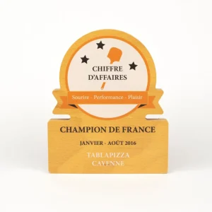 Trophée Bois Made in France personnalisé BANDEAU