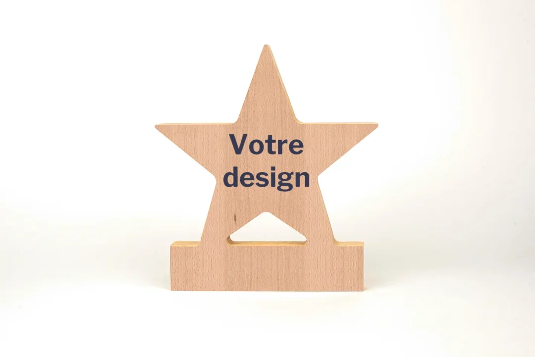 Trophée en bois Étoile - GFCTROE-5