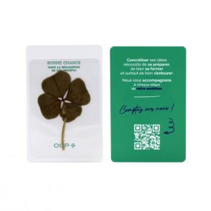 Carte trèfle 4 feuilles personnalisée
