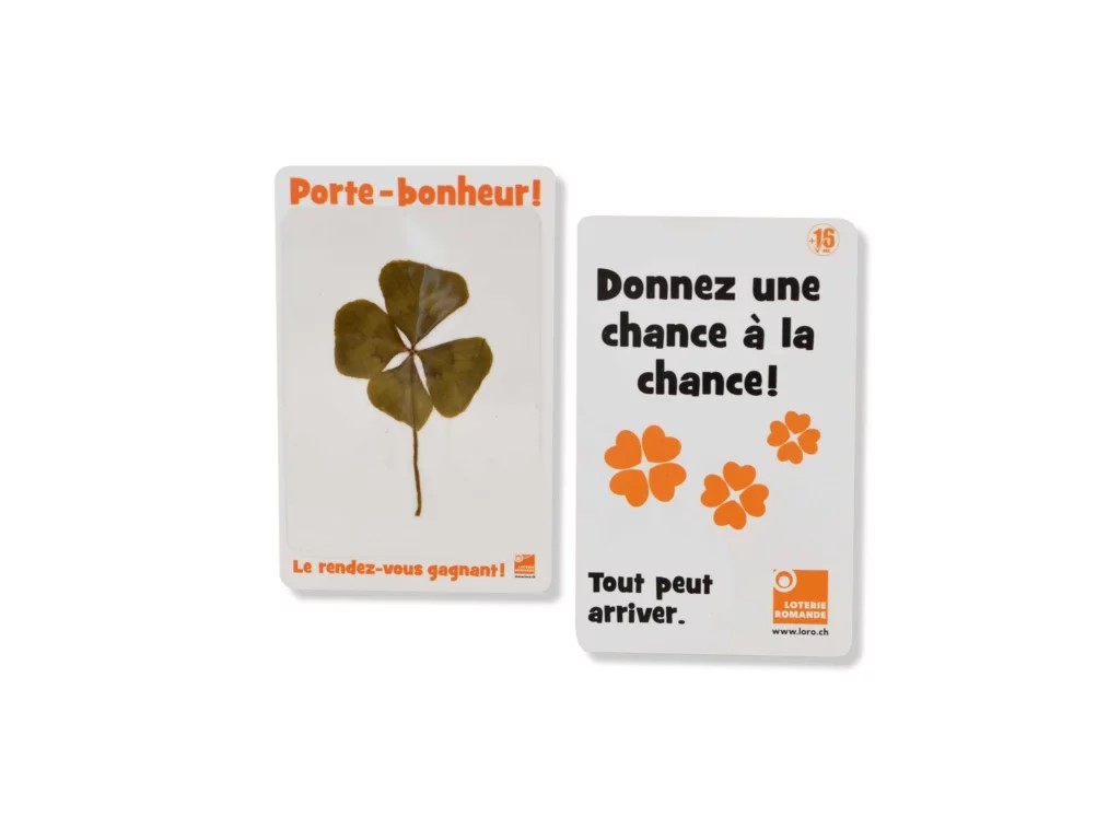 Carte trèfle 4 feuilles - INIDG27CB-4