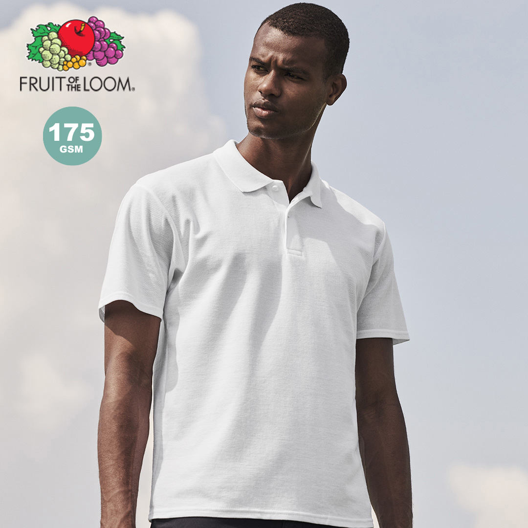 Polo blanc homme Fruit Of The Loom - MA1323