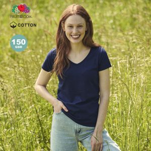 T-shirt Femme Col V Couleur Personnalisé ICONIC