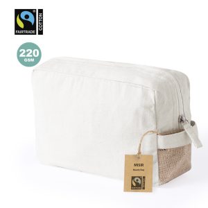 Trousse de Toilette Coton Jute Personnalisée MISIR FAIRTRADE