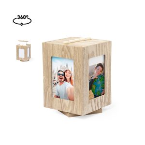 Cube Photos Rotatif Bois Personnalisé VESPER