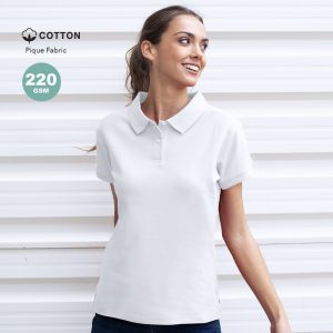 Polo Femme blanc personnalisé KOUPAN