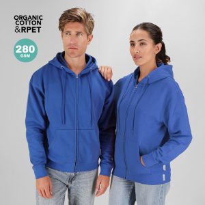 Sweat Zippé Capuche Coton Bio Personnalisé WALDER