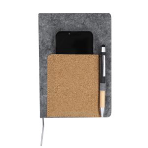 Carnet A5 Feutrine & Liège Personnalisé WILKO
