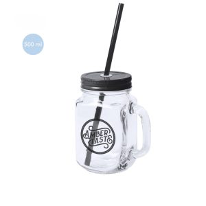 Mason Jar Paille et Couvercle Personnalisé HEISOND