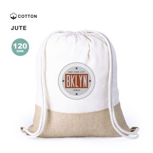 Sac Cordon Coton et Jute Personnalisé BADIX