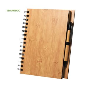 Carnet A5 & Stylo Bambou Personnalisés POLNAR