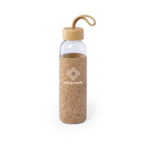Gourde Verre Étui Liège personnalisé TRUPAK