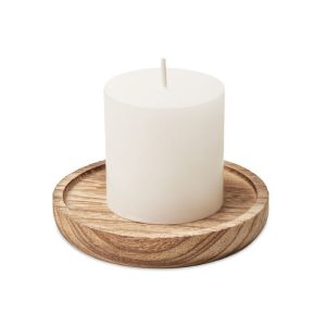 Bougie parfumée support bois personnalisé PENTAS