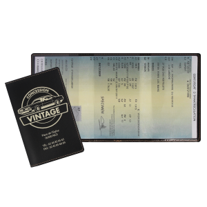 Porte carte grise cousu personnalisée R19