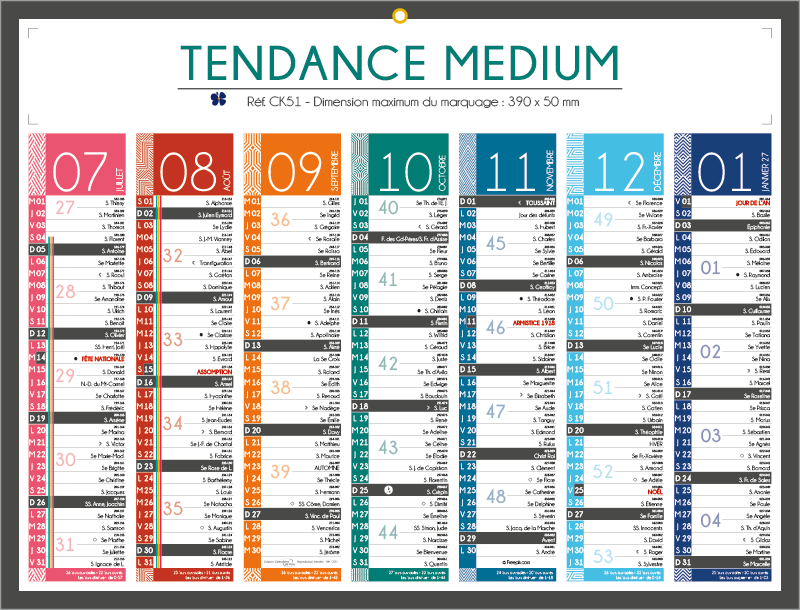 Calendrier COLOR - CK51-2