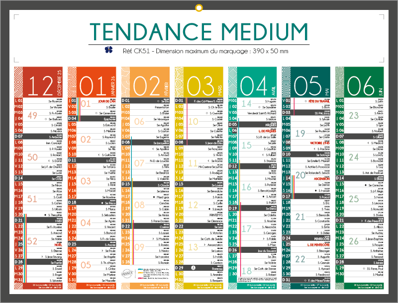 Calendrier COLOR - CK51