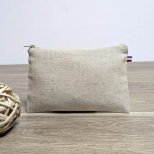 Pochette Coton Lin Made in France Personnalisée MATHILDE