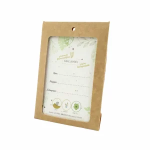 Porte badge papier ensemencé personnalisé